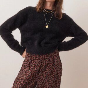 MARINE LAYER Eyelash Cropped Crewneck Sweater - Size Small